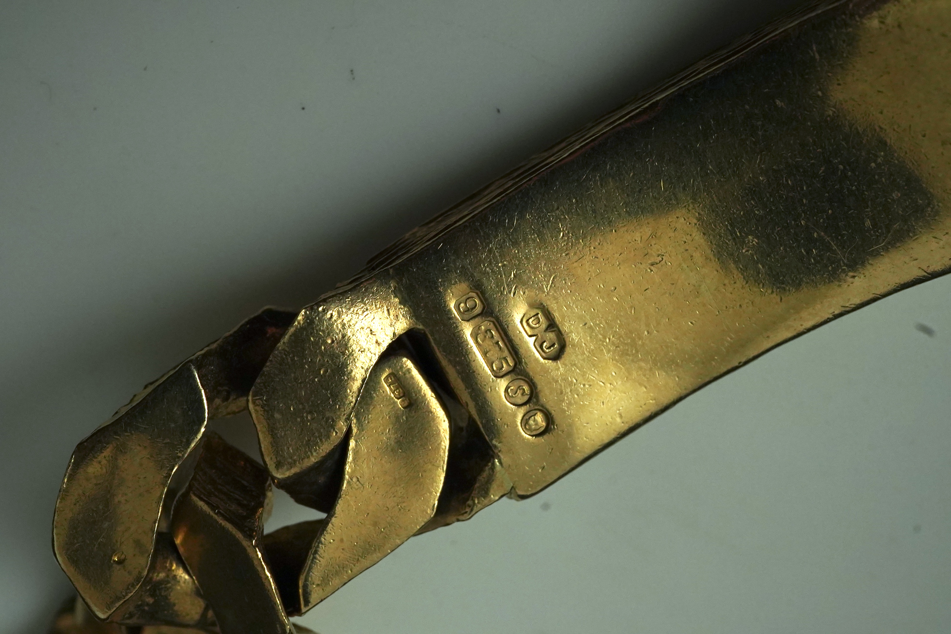 A 9ct gold identity bracelet, circa 1973